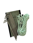 Колышки Ø 6мм в чехле 10 шт. нержавейка + растяжки Ø 3мм. 6шт.